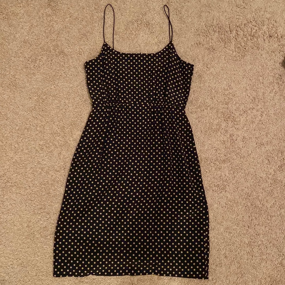 J.Crew polka dot silk slip dress size 4